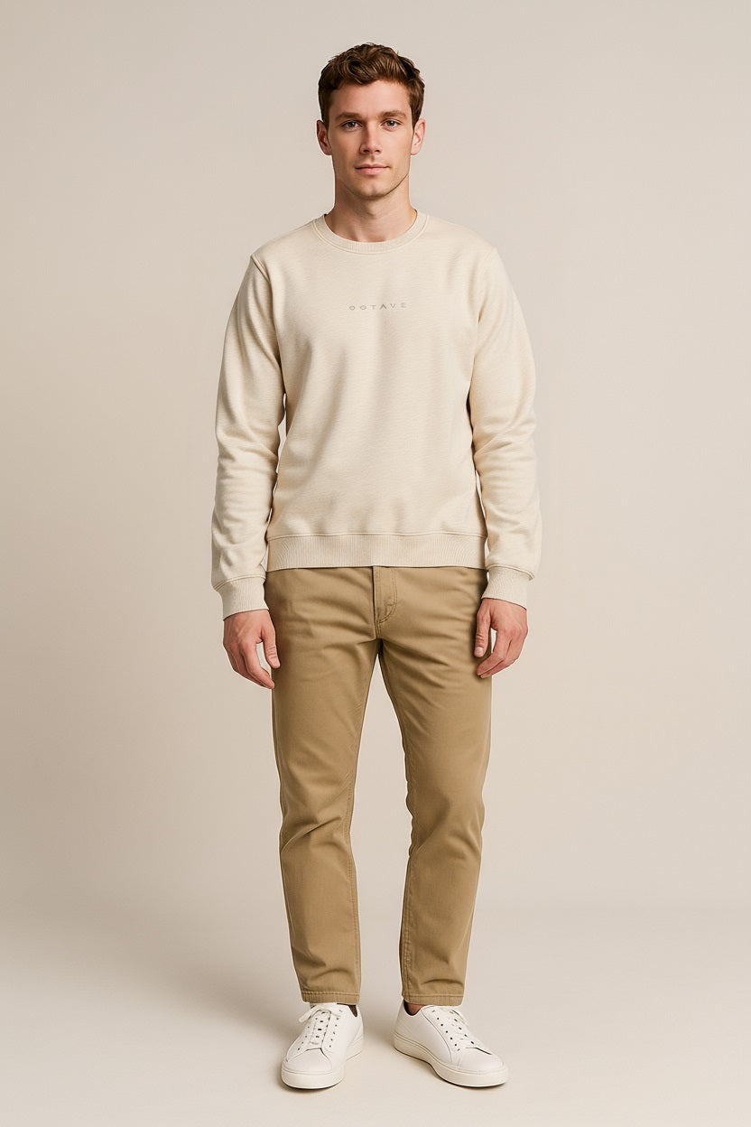 Octave Men Solid Round Neck Sweatshirt