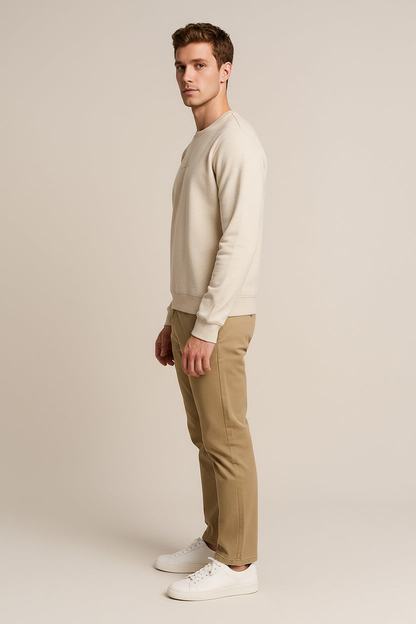 Octave Men Solid Round Neck Sweatshirt