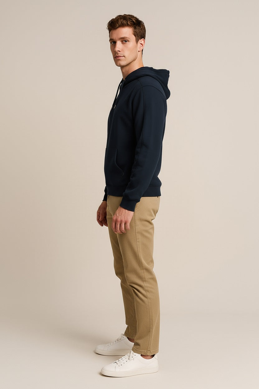 Octave Men Solid Hooded Sweatshirt