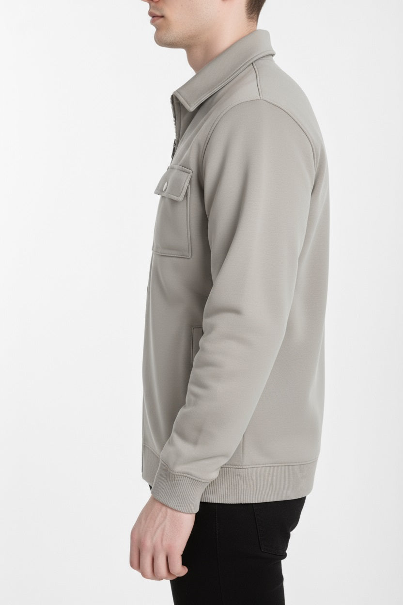 Octave Men Solid High Neck Sweatshirt