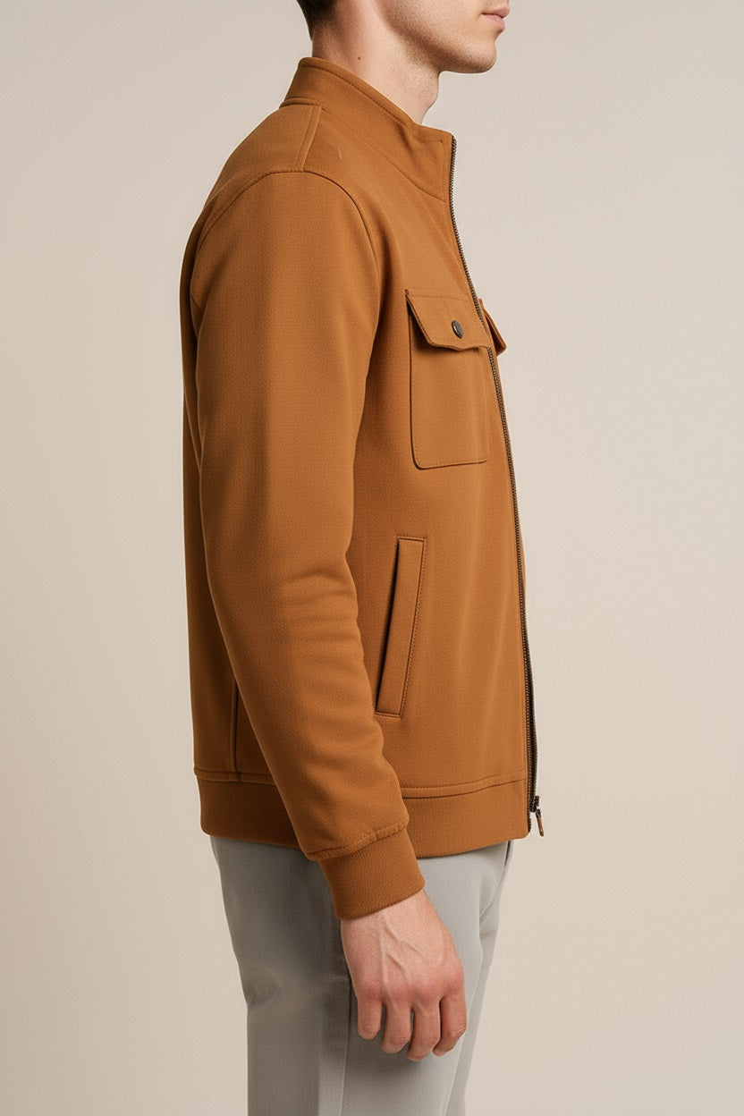 Octave Men Solid High Neck Sweatshirt