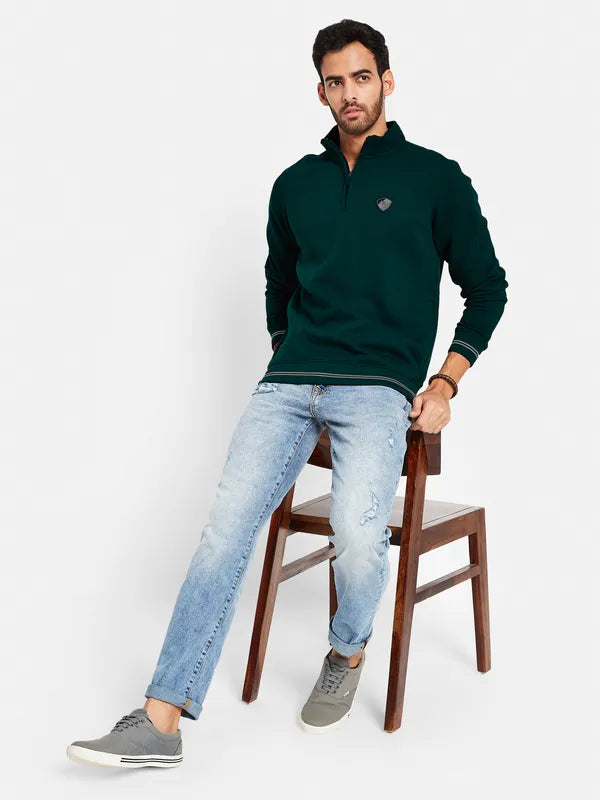 Octave Men Green Sweatshirt