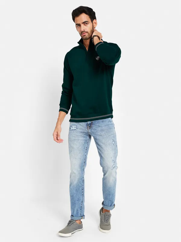 Octave Men Green Sweatshirt