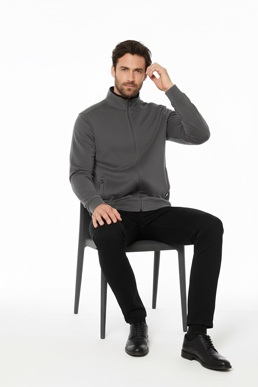 Octave Men Solid High Neck Sweatshirt