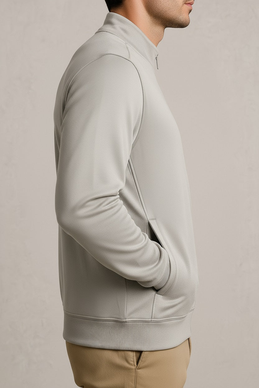Octave Men Solid High Neck Sweatshirt