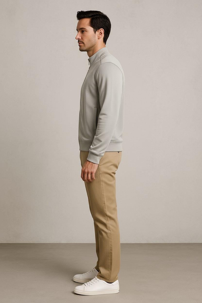 Octave Men Solid High Neck Sweatshirt