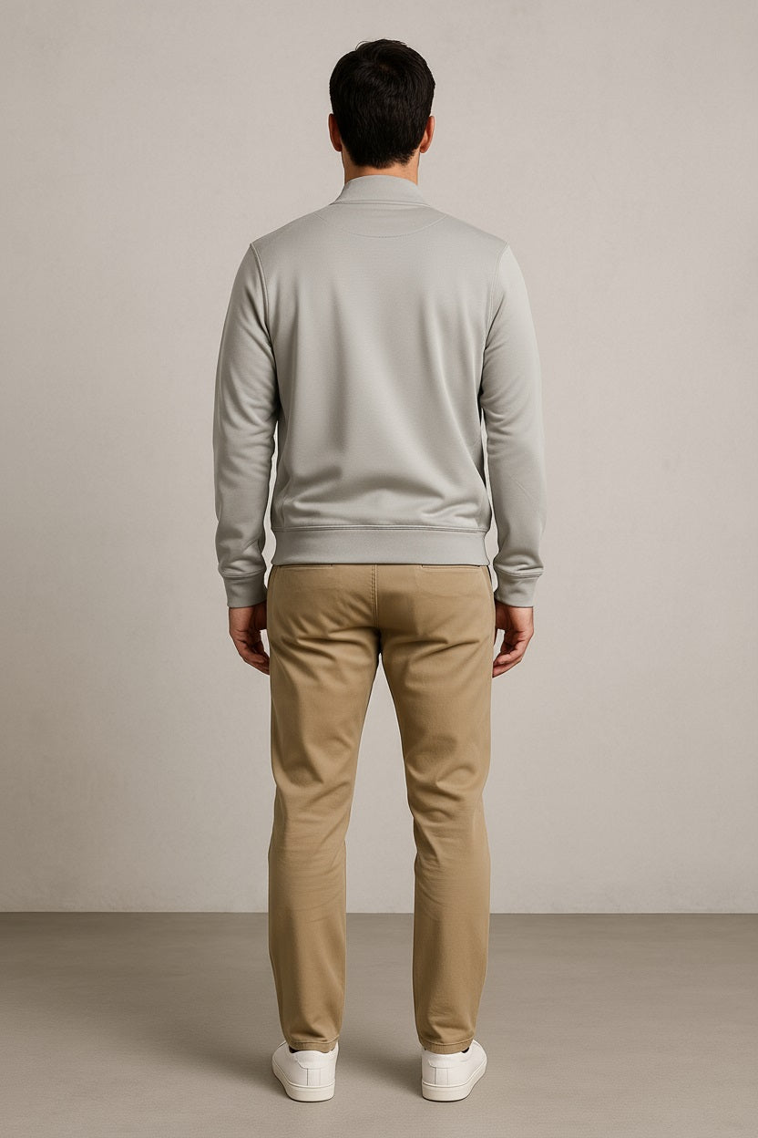 Octave Men Solid High Neck Sweatshirt