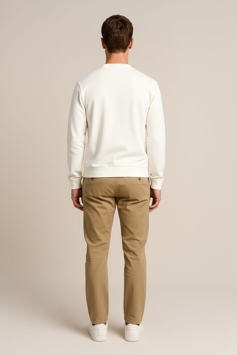 Octave Men Solid High Neck Sweatshirt