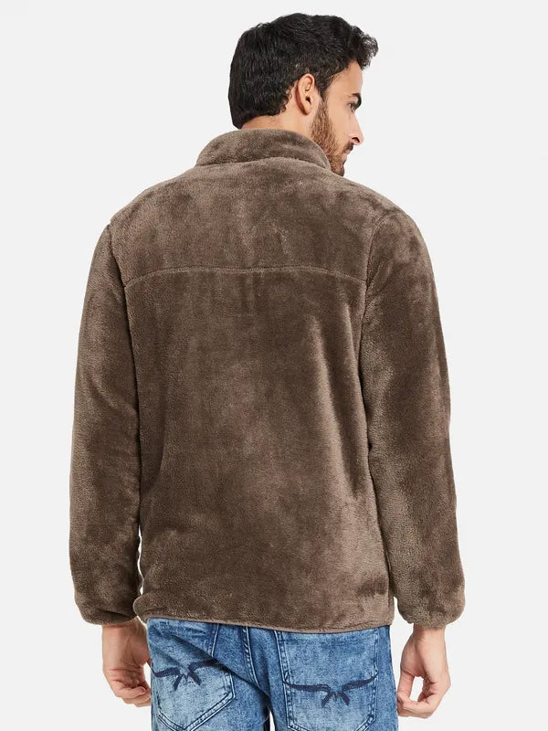 Octave Men Brown Sweatshirt