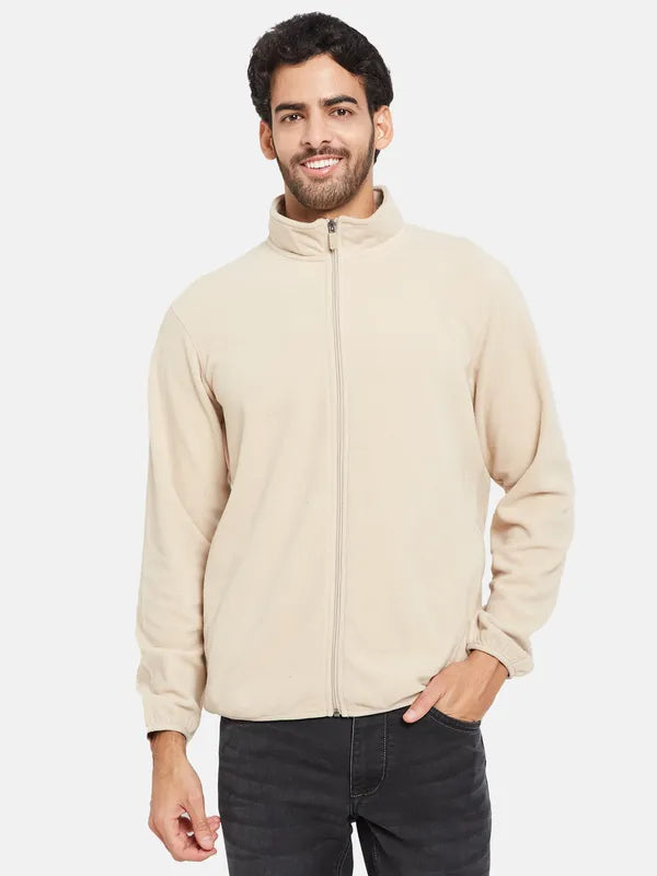 Octave Men Cream-Coloured Sweatshirt