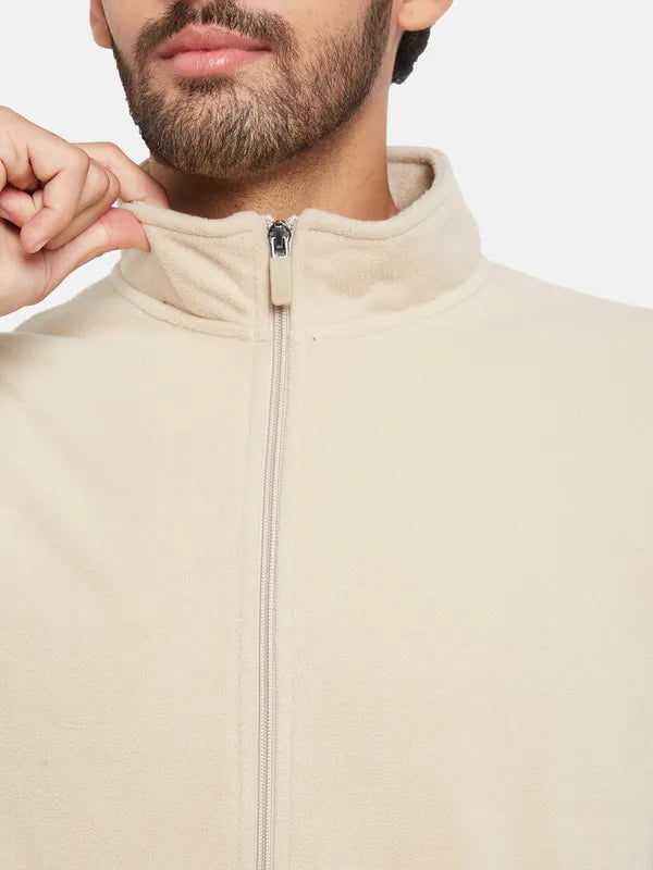Octave Men Cream-Coloured Sweatshirt