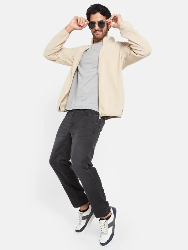 Octave Men Cream-Coloured Sweatshirt