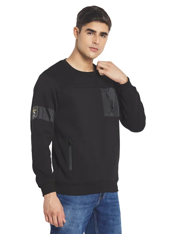 Octave Men Black Fleece Sweatshirt