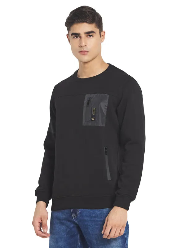 Octave Men Black Fleece Sweatshirt