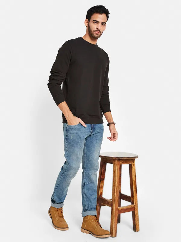 Octave Men Black Sweatshirt