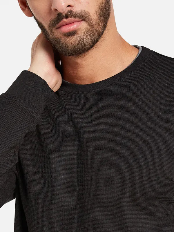 Octave Men Black Sweatshirt