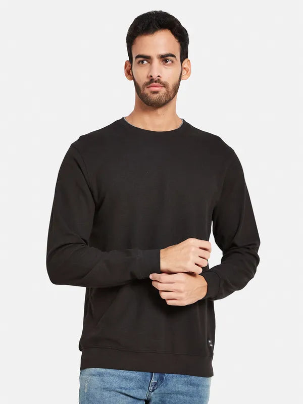 Octave Men Black Sweatshirt