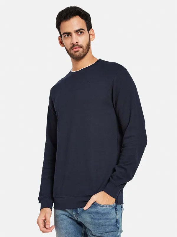 Octave Men Navy Blue Sweatshirt