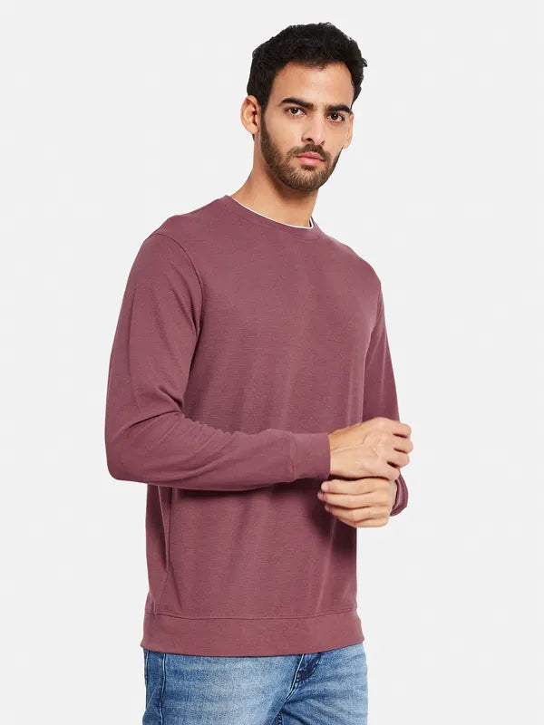 Octave Men Maroon Sweatshirt