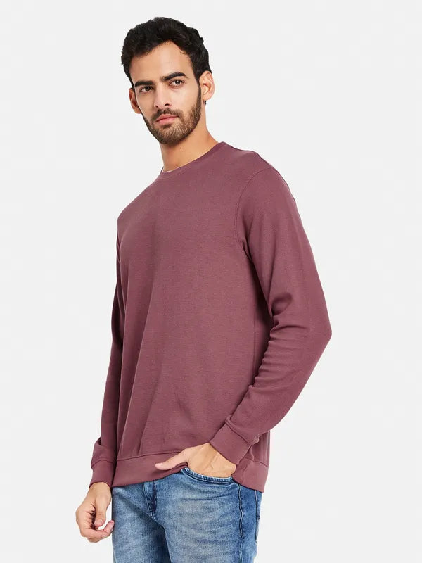 Octave Men Maroon Sweatshirt
