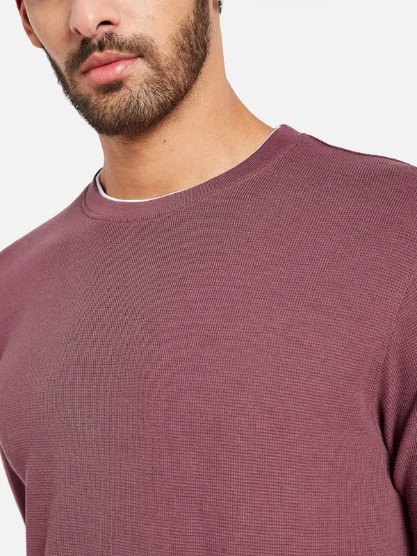 Octave Men Maroon Sweatshirt