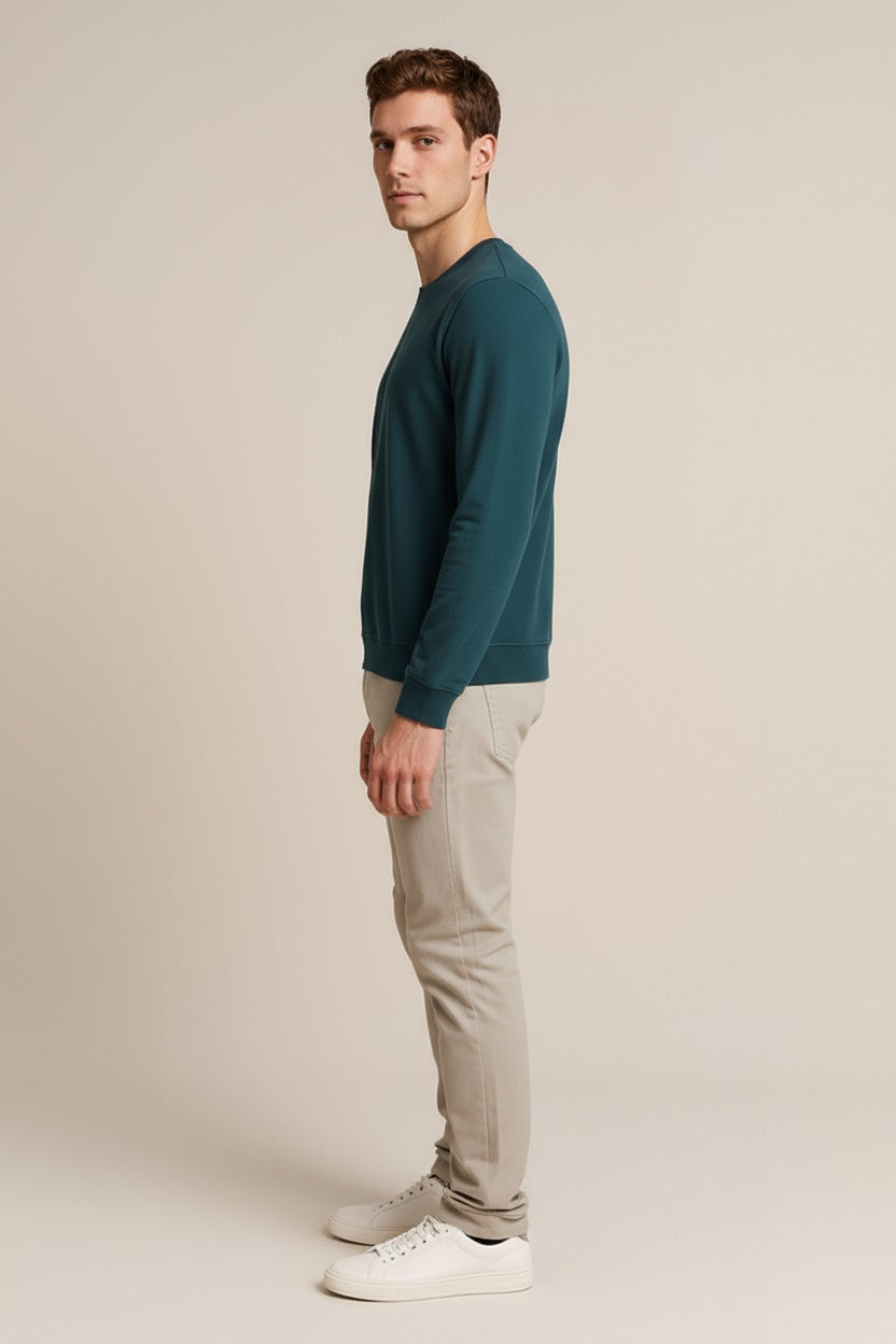 Octave Men Solid Round Neck Sweatshirt