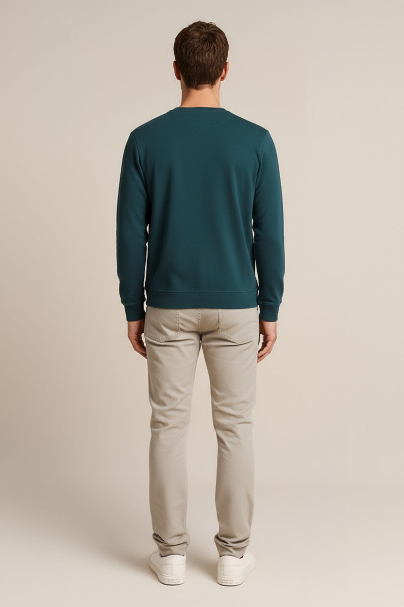 Octave Men Solid Round Neck Sweatshirt
