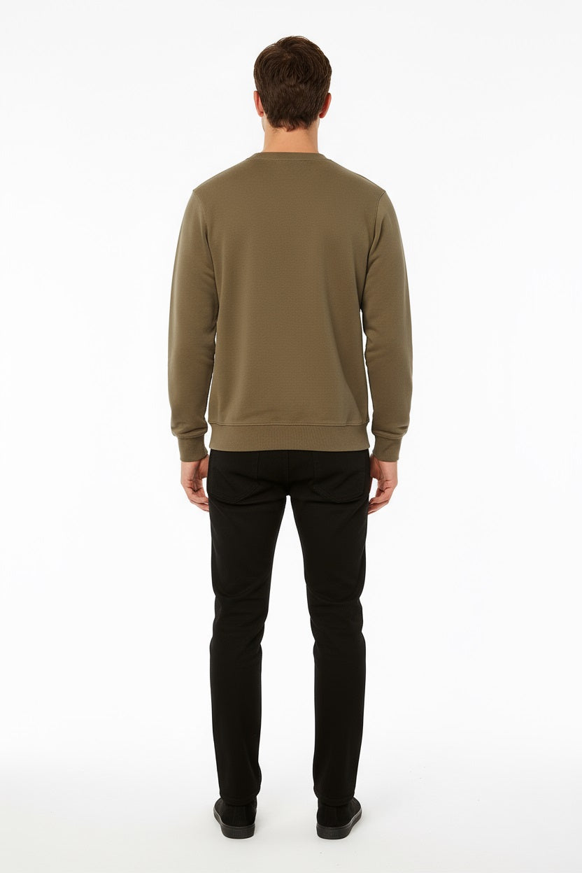 Octave Men Solid Round Neck Sweatshirt