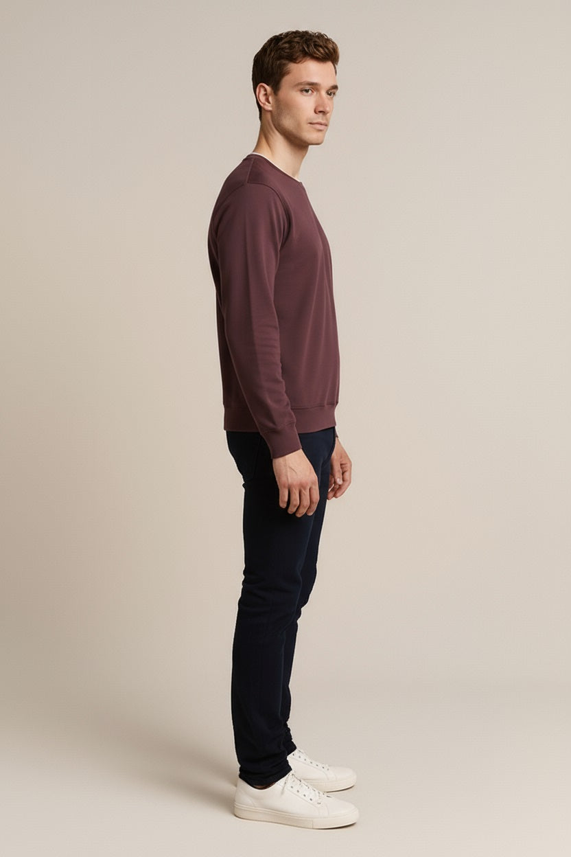 Octave Men Solid Round Neck Sweatshirt