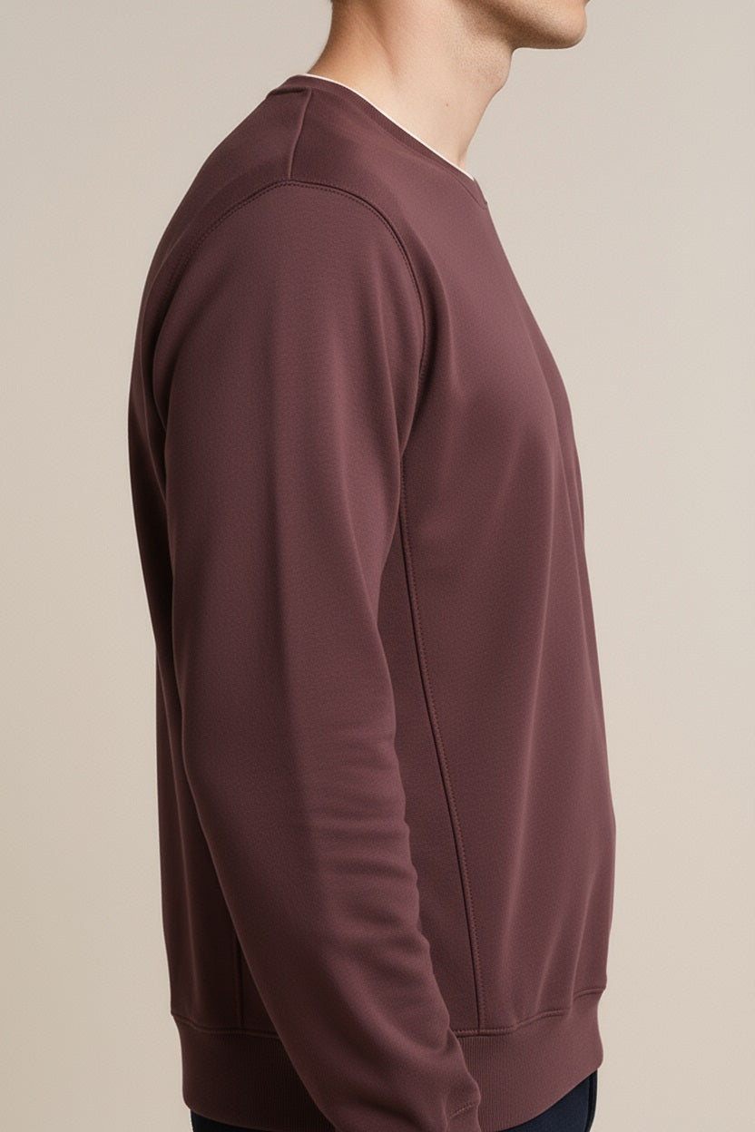 Octave Men Solid Round Neck Sweatshirt