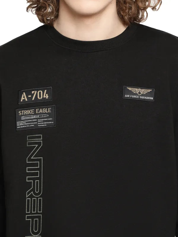 Octave Men Black Sweatshirt