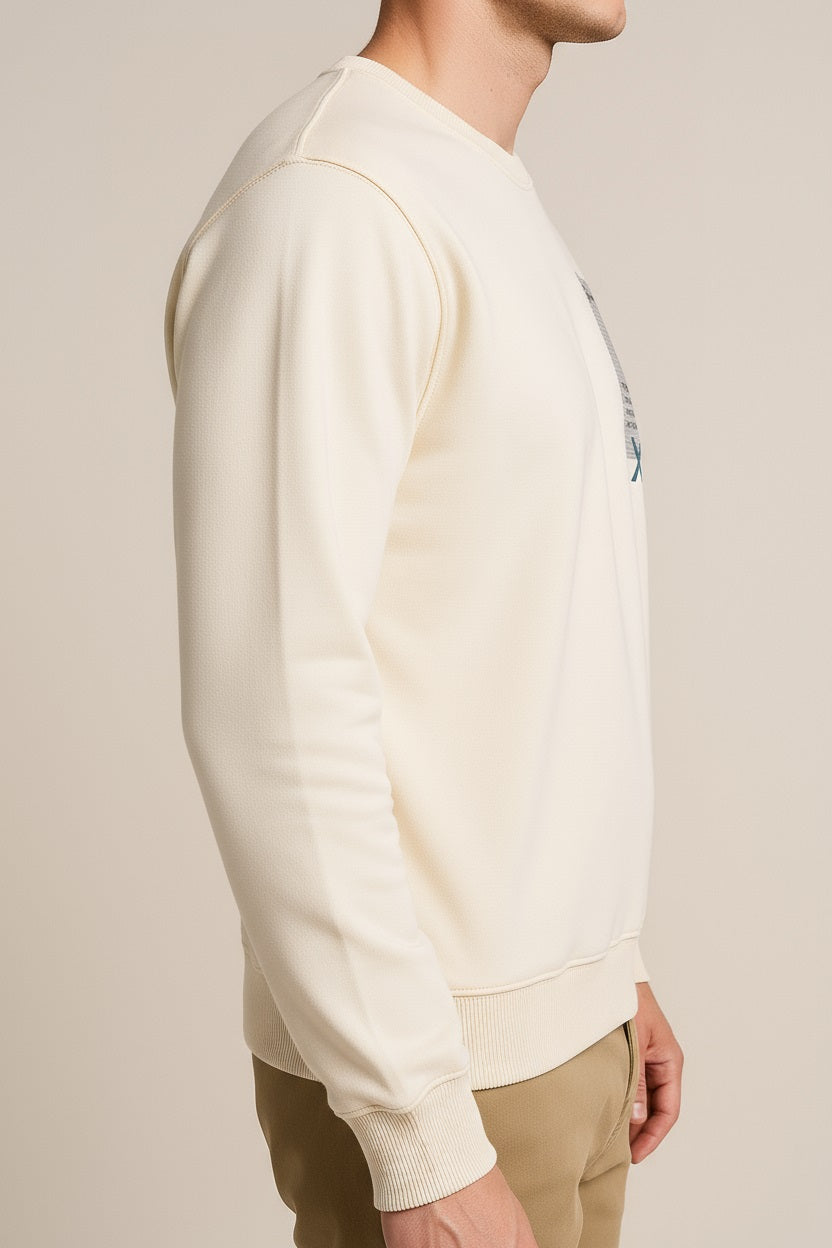 Octave Men Printed Round Neck Sweatshirt