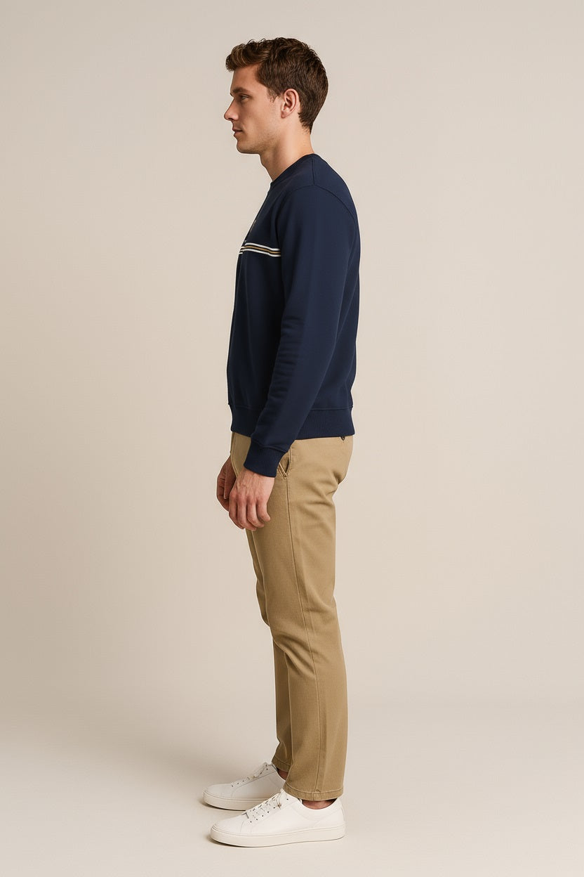 Octave Men Printed Round Neck Sweatshirt