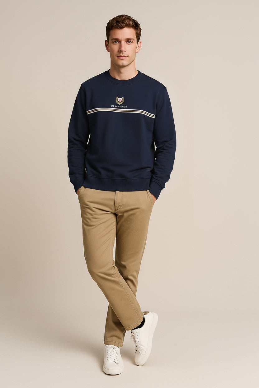 Octave Men Printed Round Neck Sweatshirt