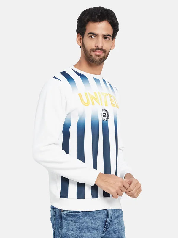 Octave Striped Fleece Pullover Sweatshirt