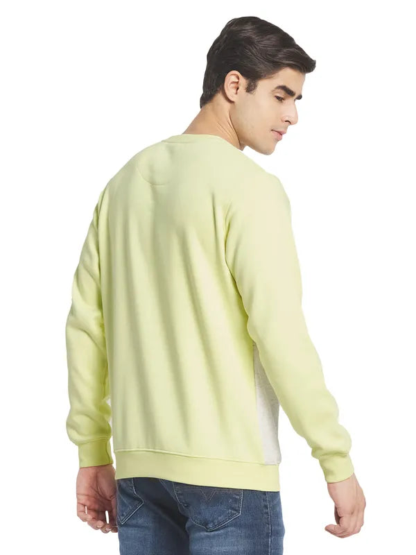 Octave Men Yellow Grey Printed Sweatshirt