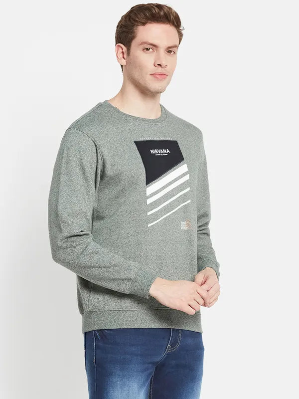 Men Grey Printed Sweatshirt