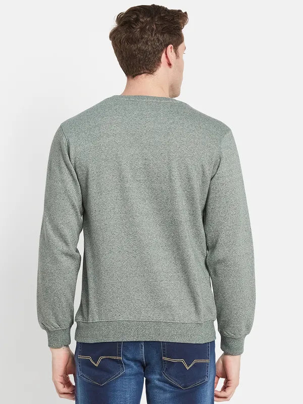 Men Grey Printed Sweatshirt