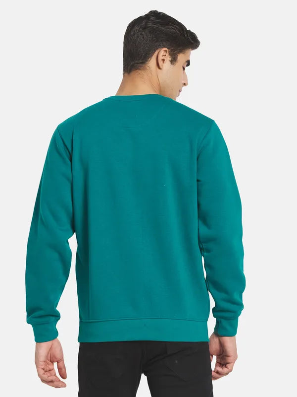 Men Green Printed Sweatshirt
