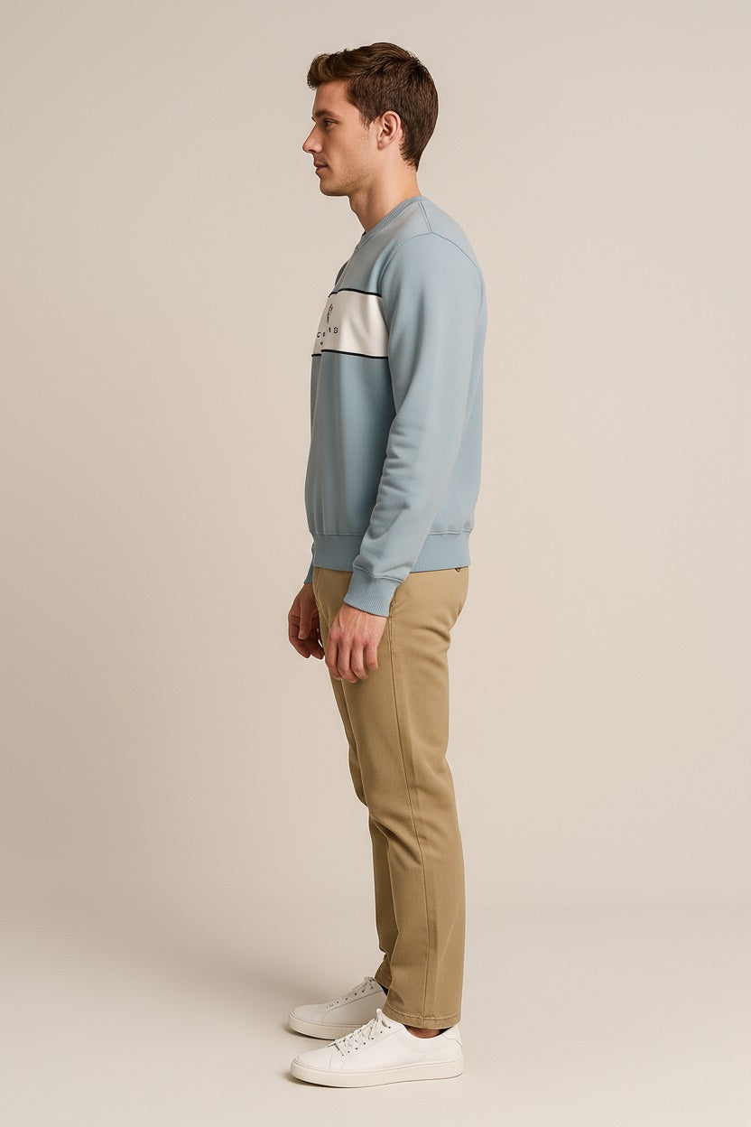 Octave Men Colourblocked Round Neck Sweatshirt