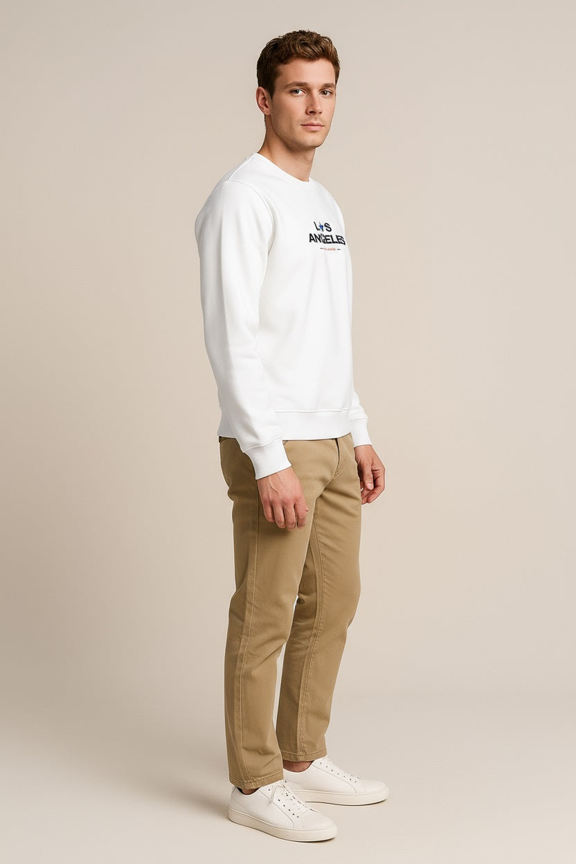 Octave Men Printed Round Neck Sweatshirt