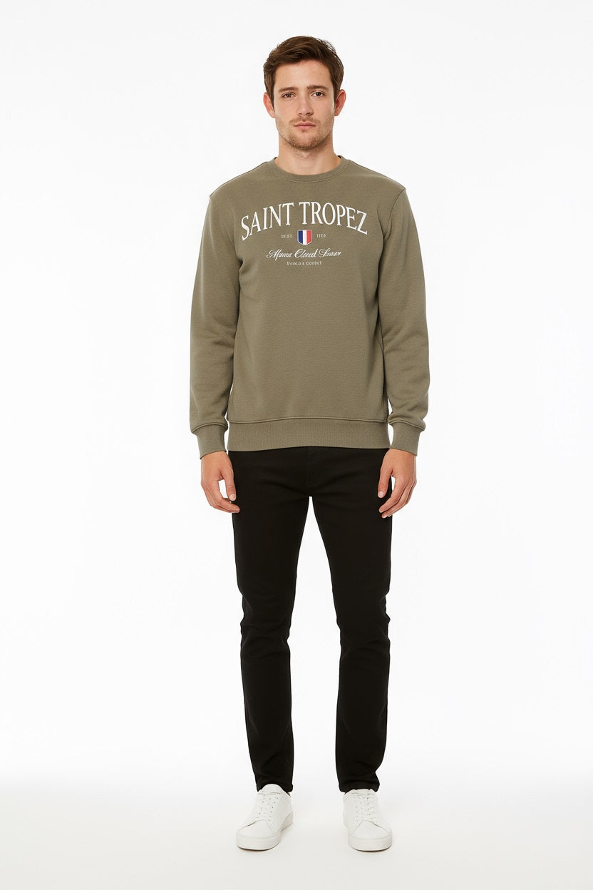 Octave Men Printed Round Neck Sweatshirt