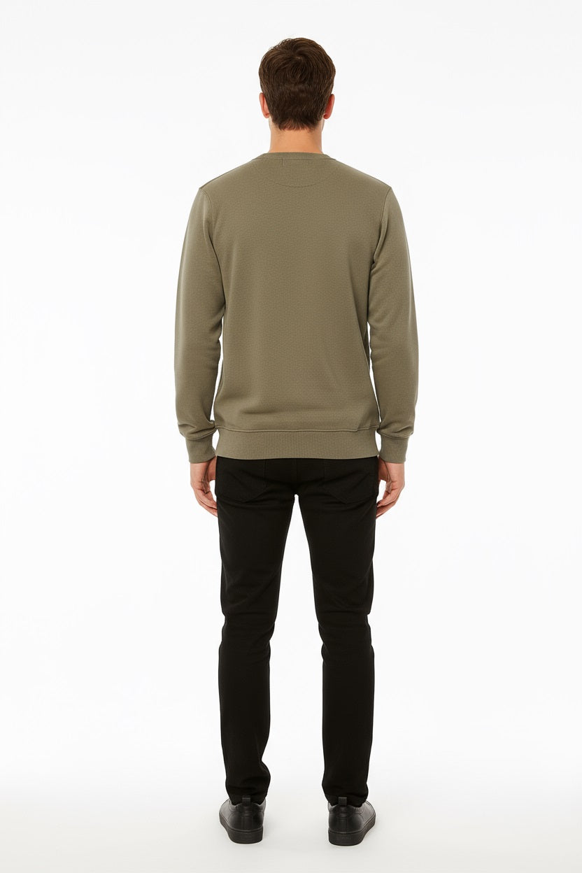 Octave Men Printed Round Neck Sweatshirt