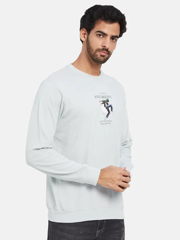 Octave Typographic Printed Fleece Sweatshirt