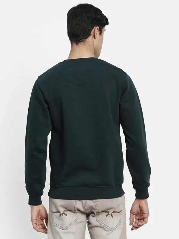 Men Green Checked Sweatshirt