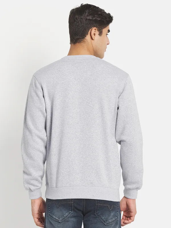 Plus Size Men Grey Checked Sweatshirt