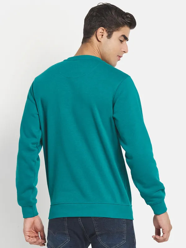 Men Green Checked Sweatshirt