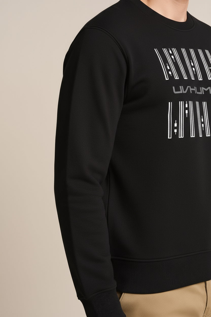 Octave Men Printed Round Neck Sweatshirt