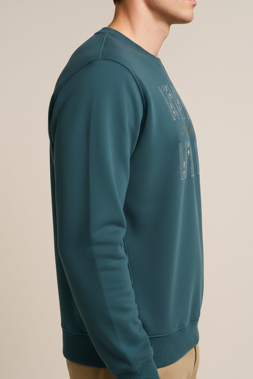 Octave Men Printed Round Neck Sweatshirt