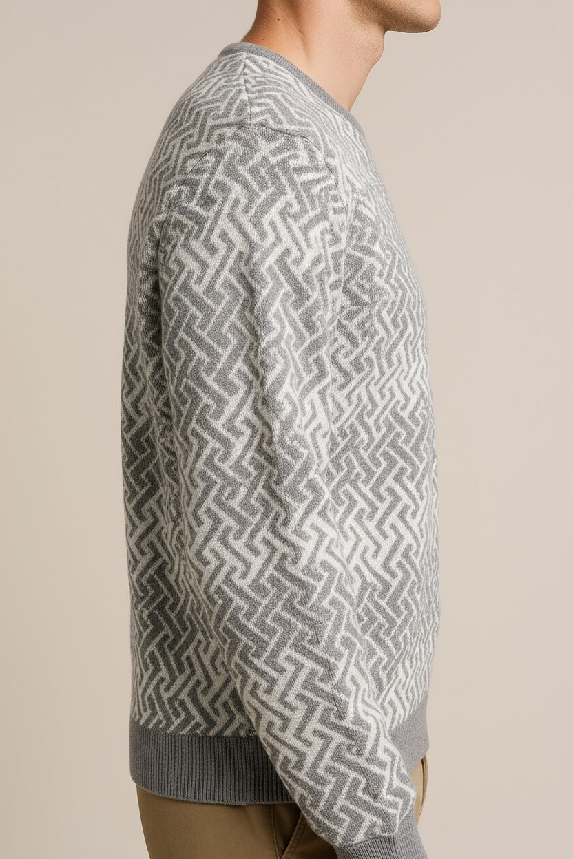 Octave Men Printed Round Neck Sweatshirt